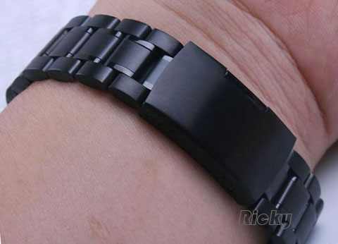 black steel watch band